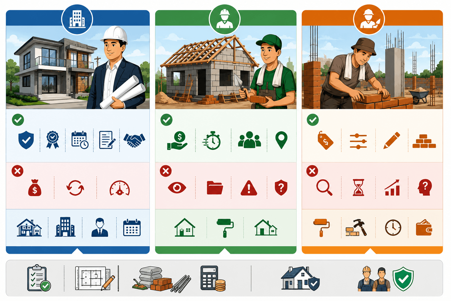 Kontraktor, Pemborong, atau Tukang Harian? Mana yang Cocok untuk Membangun Rumah Anda?